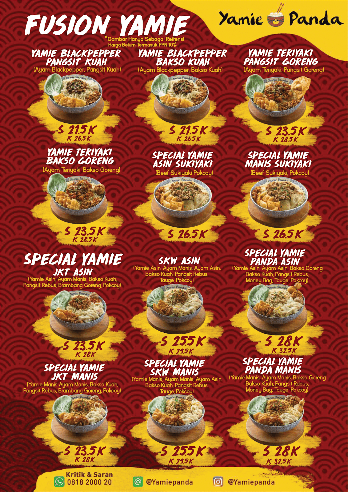 Menu — Yamie Panda Chapter Timoho